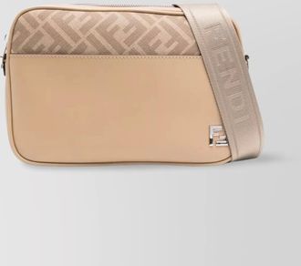 Fendi leather camera messenger bag
