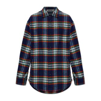 Darkpark Darkpark, Dames, Blouses & Shirts, Blauw, Maat: M Katoen