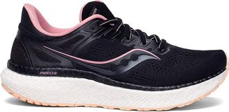 Saucony Womens Hurricane 23 Running Shoe, Black/Rose, 3 UK
