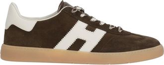 Hogan Brown Cool White Iconic Sneakers