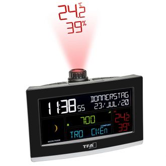 TFA Dostmann Tfa Dostmann View Show 35.8002.01 Reloj Despertador Digital Negro Wifi