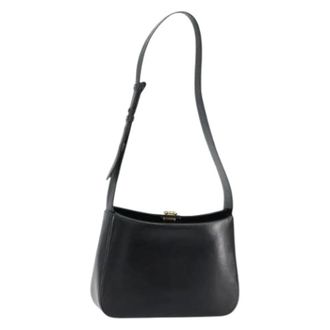 Ferragamo Pre-owned Leren Schoudertas - Dames - Pre-owned - Zwart - Maat: ONE Size Leer