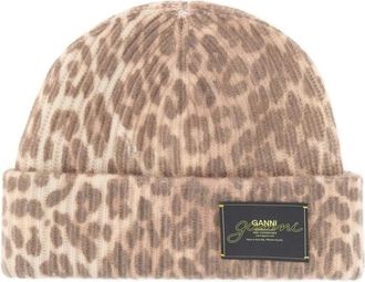 Ganni Berretto Oversize in Lana a Coste - - Accessories - Donna - Multicolore - ONE SIZE