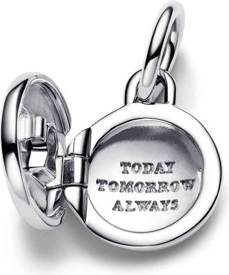 Pandora Womens Openable Love Locket Dangle Charm In Silver
