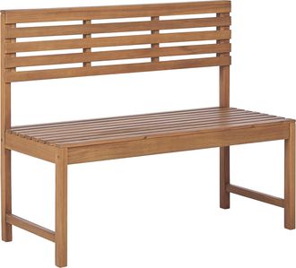 Beliani Beliani - Banco Exterior De Madera De Acacia 50 X 110 Cm 2 Plazas Resistente A Intemperie Patio Treia