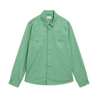 Versace Camisa de Algod&oacute;n Regular - Shirts - Hombre - Verde - M