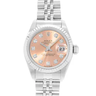 Rolex Pre-owned Rolex Datejust 26 Automatic Chronometer Diamond Pink Dial Ladies Watch 69174 PDJ