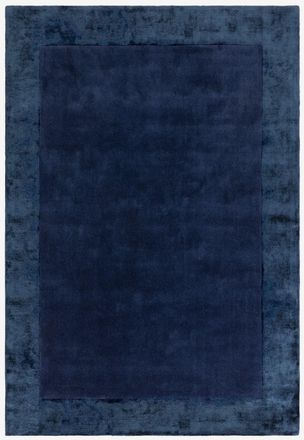 Novatrend Alfombra moderna hecha a mano azul 120x170 cm