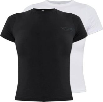 Moschino T-shirt con stampa logo (2 pezzi) - Nero