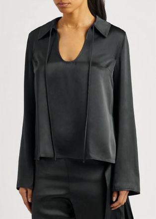 Stine Goya Klive Long Sleeve Top In Black