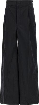 Maison Margiela Black Cotton Casual Womens Pants
