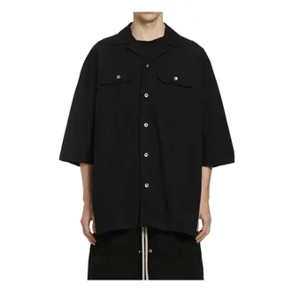 Rick Owens Magnum Tommy Shirt - male - Rick Owens - Short Sleeve Shirts - Black - M - Shirts