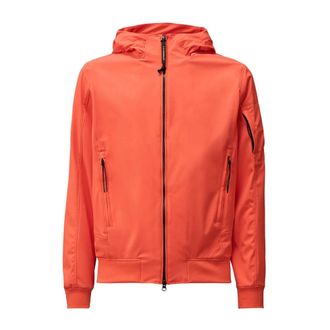 C.P. Company Light Jackets, male, Orange, Size: L Shell Hooded Jacket