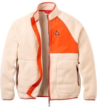 Passenger Offgrid Recycled Full Zip Sherpa Fleece Fleecejacke f&uuml;r Herren | beige