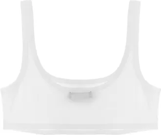 Versace Womens White Cotton Bra Clothing