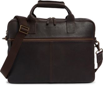 Johnston & Murphy Pebbled Leather Briefcase in Dark Brown at Nordstrom Rack