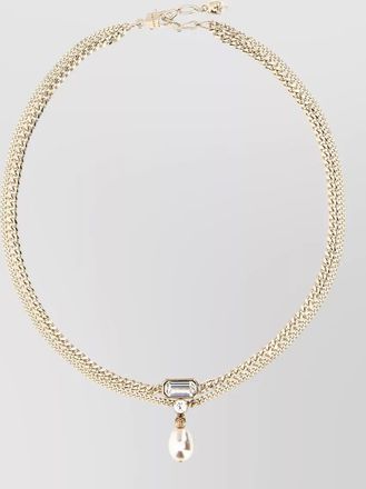 Alexander McQueen metal skull necklace