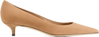 Jimmy Choo London Womens Amelia Suede Leather Pumps - Tan - Size EU 36
