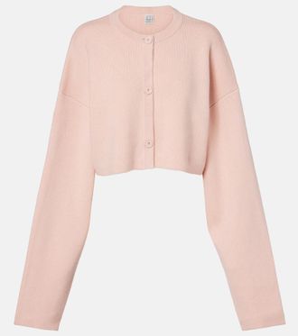 Toteme Cropped wool-blend cardigan