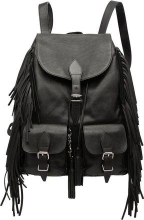 Saint Laurent Pre-owned Saint Laurent Calfskin Fringe Festival Backpack Unisex UL9SPYV7T8LG890L