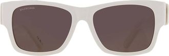 Balenciaga Grey Square Unisex Sunglasses BB0262SA 003 56
