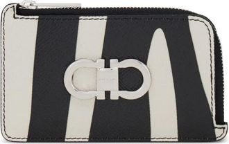 Ferragamo Zebra-Print Cardholder With Zip Accessories