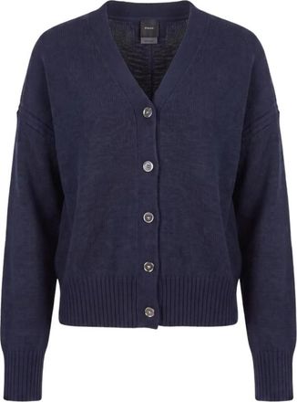 Pinko Vienna Cardigan - Dames - Vesten - Blauw - XS - Wol - Truien & Vesten
