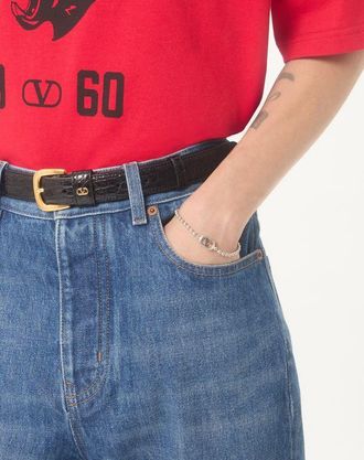 Valentino Garavani Bracciale Ovalette In Metallo Uomo TRASPARENTE L