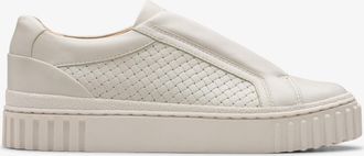 Clarks Mayhill Bay Off White Lea Sneakers