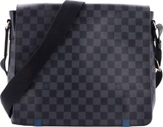 Louis Vuitton Black Damier Graphite District Nm Messenger Bag Mm (Authentic Pre-Loved)