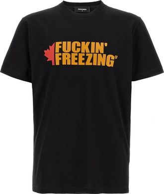 Dsquared2 T-Shirts, male, Black, XL, Cool Fit Cotton Crew Neck T-Shirt