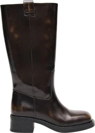 Alohas Sajan Vintage Effect Laarzen - Dames - Hoge Laarzen - Bruin - 39 EU - Leer - Schoenen