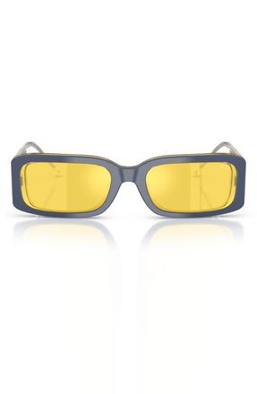 Diesel 53mm Rectangular Sunglasses in Trilayer Metal Yellow /Grey at Nordstrom