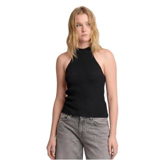 Kocca Sleeveless Tops, female, Black, Size: M Fitted Muscle-Style Vest Top
