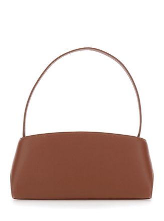 Ferragamo Womens Shoulder Bag Hug East West Brown Leather Calf