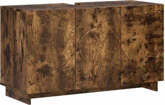 vidaXL Armario De Ba&ntilde;o Roble Ahumado 101 X 41 X 58 Cm Vidaxl