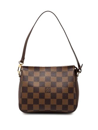Louis Vuitton 2001 Damier Ebene Trousse Pochette handbag - women - Fabric/Calf Leather - One Size - Brown