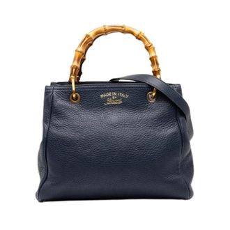 Gucci Borsa Shopper Bamboo Pre-owned - - Pre-owned - Donna - Blu - ONE SIZE