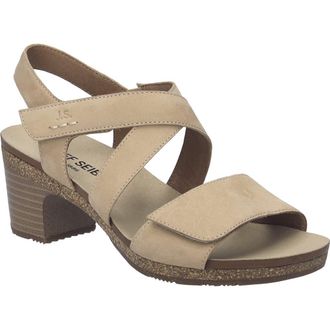 Josef Seibel Grace Ankle Strap Block Heel Sandal in Beige at Nordstrom, Size 11-11.5Us
