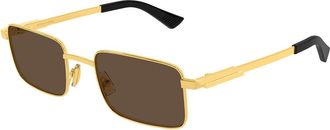 Bottega Veneta BV1469S 005 Mens Sunglasses Gold Size 53