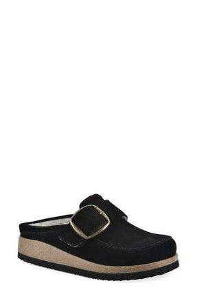 White Mountain Bueno Mule in Black/Suede W/Faux Fur at Nordstrom Rack, Size 7