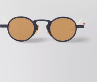 Thom Browne round acetate sunglasses with silver hardware