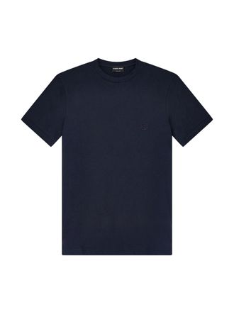 Giorgio Armani Blue Stretch Viscose Crewneck T-Shirt