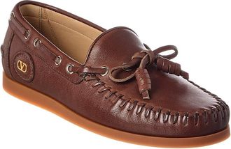 Valentino Leather Boat Shoe