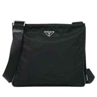 Prada Pre-owned Cross Body Bags, unisex, Black, Size: ONE SIZE Pre-owned Nylon Cross Body Bag