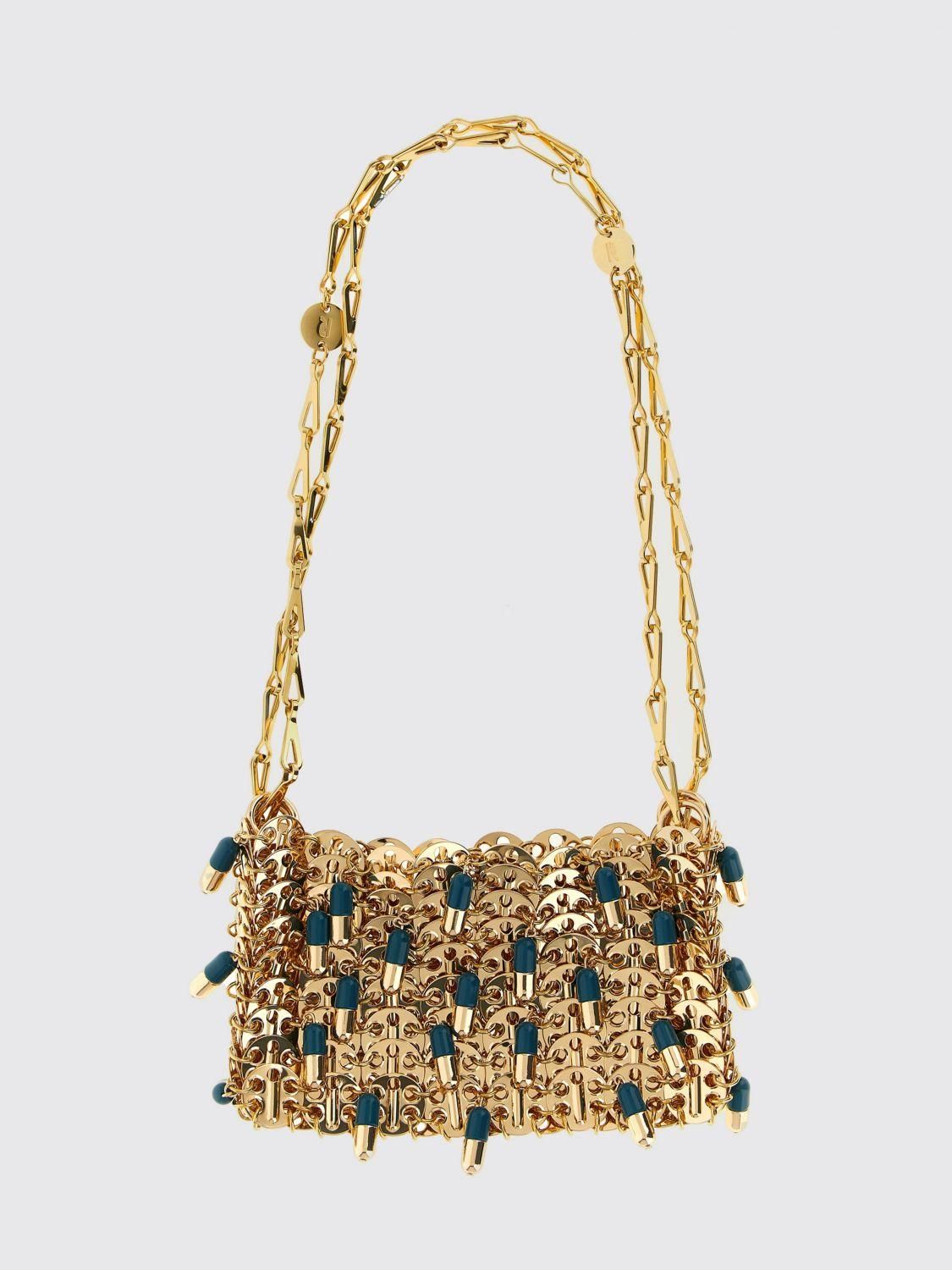 Oro Borsone Paco Rabanne Rabanne Borsa Iconic Nano Mini 1969 Oro