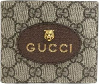 Gucci Pre-owned Bill Wallet (Bi-fold) - unisex - Vintage Accessoires - Bruin - ONE Size - Vintage