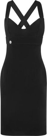 Philipp Plein Kleedjes, Dames, Zwart, L, Polyester, Silk Short Dress