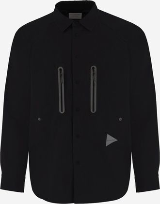 And Wander En Wander nylon shirt met achterpaneel