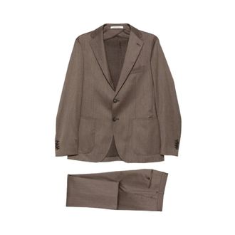 Tagliatore 2Smc22K01 Suit - male - Tagliatore - Single Breasted Suits - Brown - M - Suits